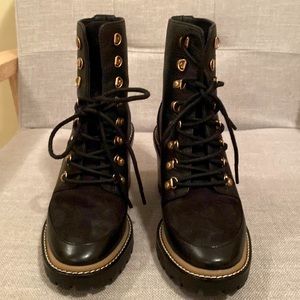 Tory Burch Leather Combat Boots